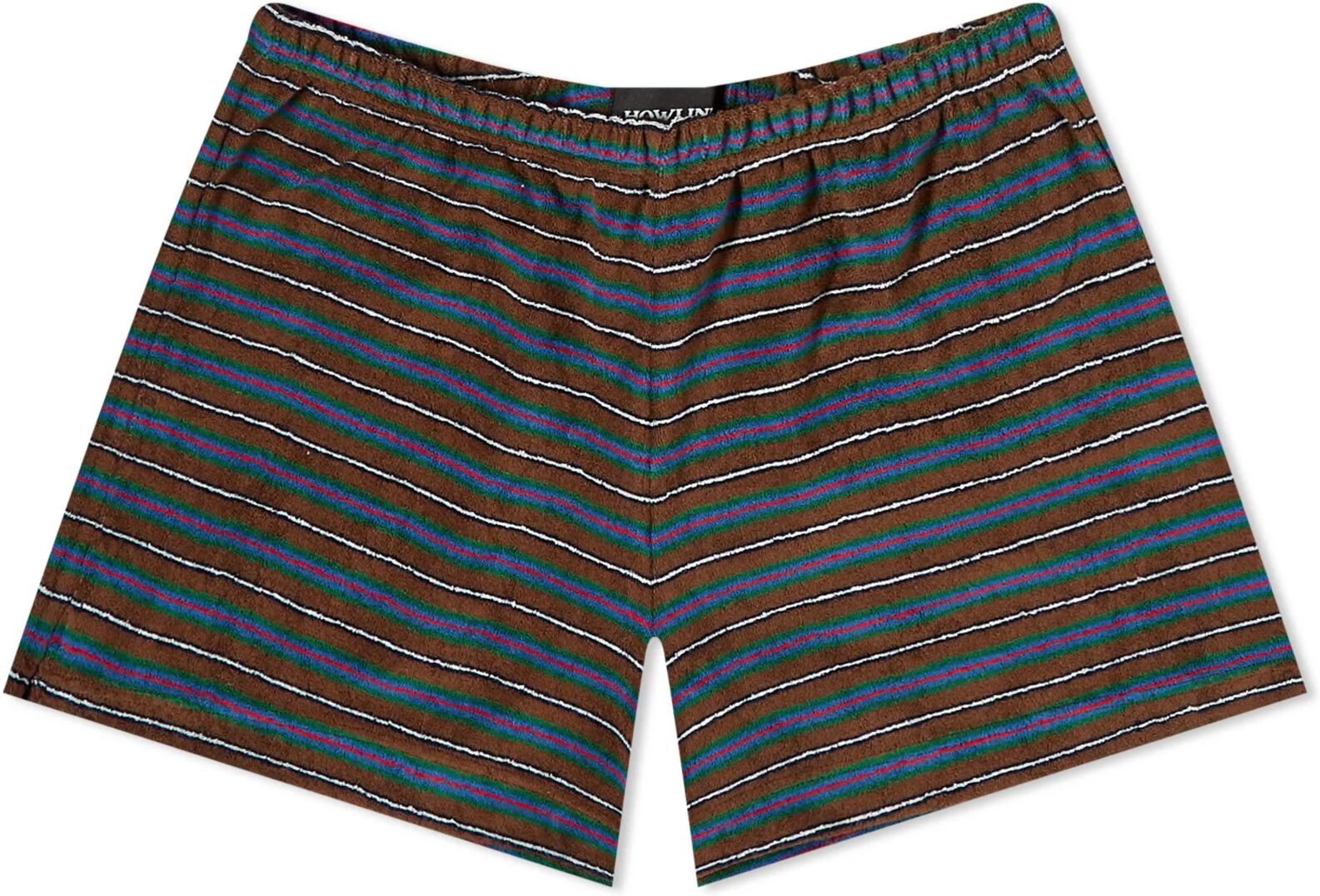 Howlin by Morrison Women's Howlin' Velour Stripe Safe Shorts in Brown Mind, Size Large