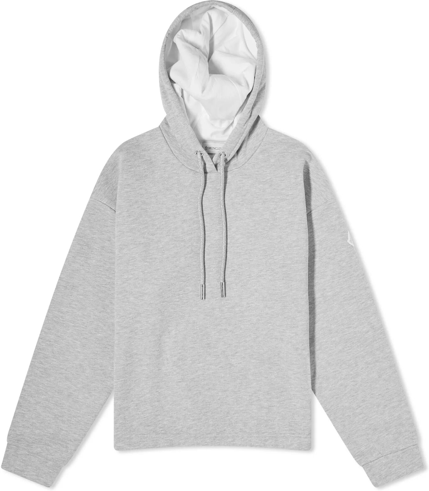 Moncler Women's Hoodie Sweater in Grey, Size Large