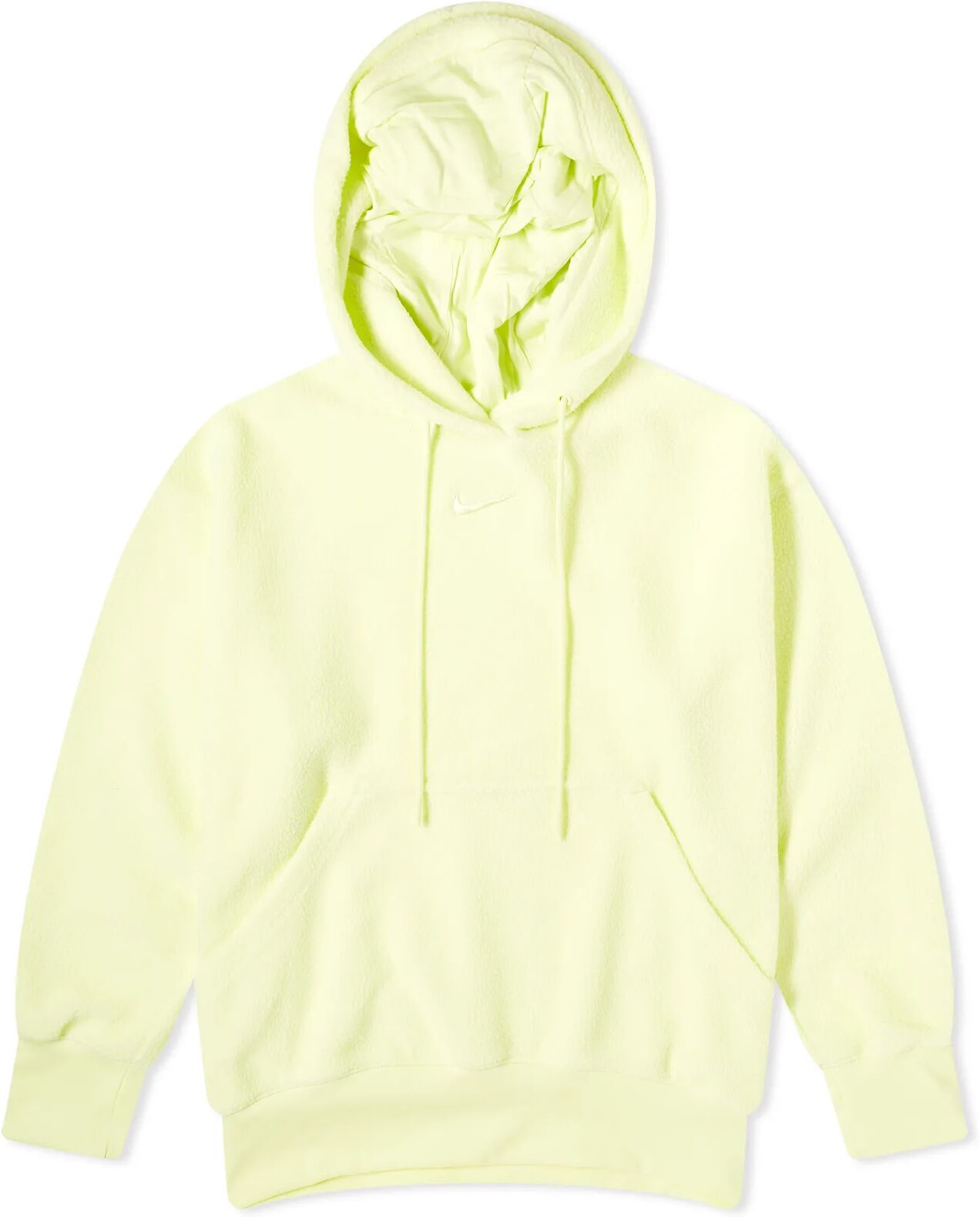 Nike Women's Plush Oversized Hoodie in Luminous Green, Size Large