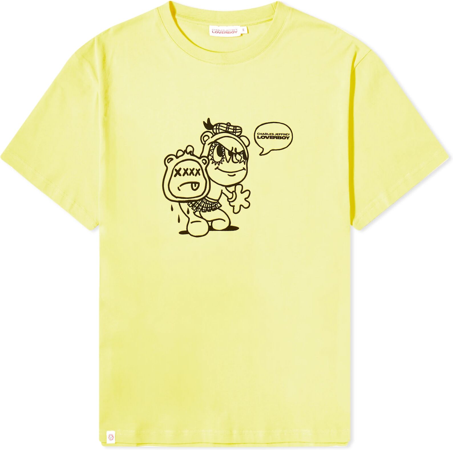 Charles Jeffrey Women's 90S Short Sleeve T-Shirt in Yellow, Size Medium