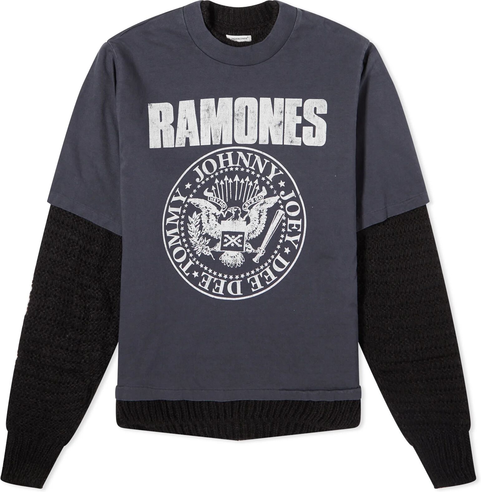 Undercover Women's Ramones Reversible Sweater in Charcoal, Size Small