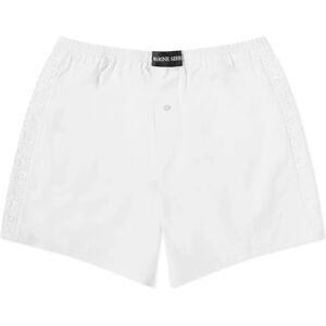 Marine Serre Women's Regenerated Household Shorts in White, Size Medium