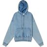 Good American Women's Jeanius Boxy Zip Hoodie in Indigo, Size X-Large