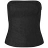 Samsøe Samsøe Women's Linen Corset Top in Black, Size X-Large