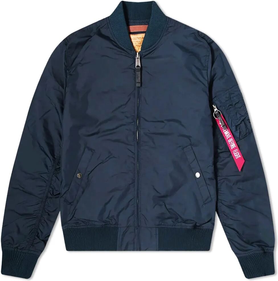 Alpha Industries Men's MA-1 TT Jacket in Replica Blue, Size Medium