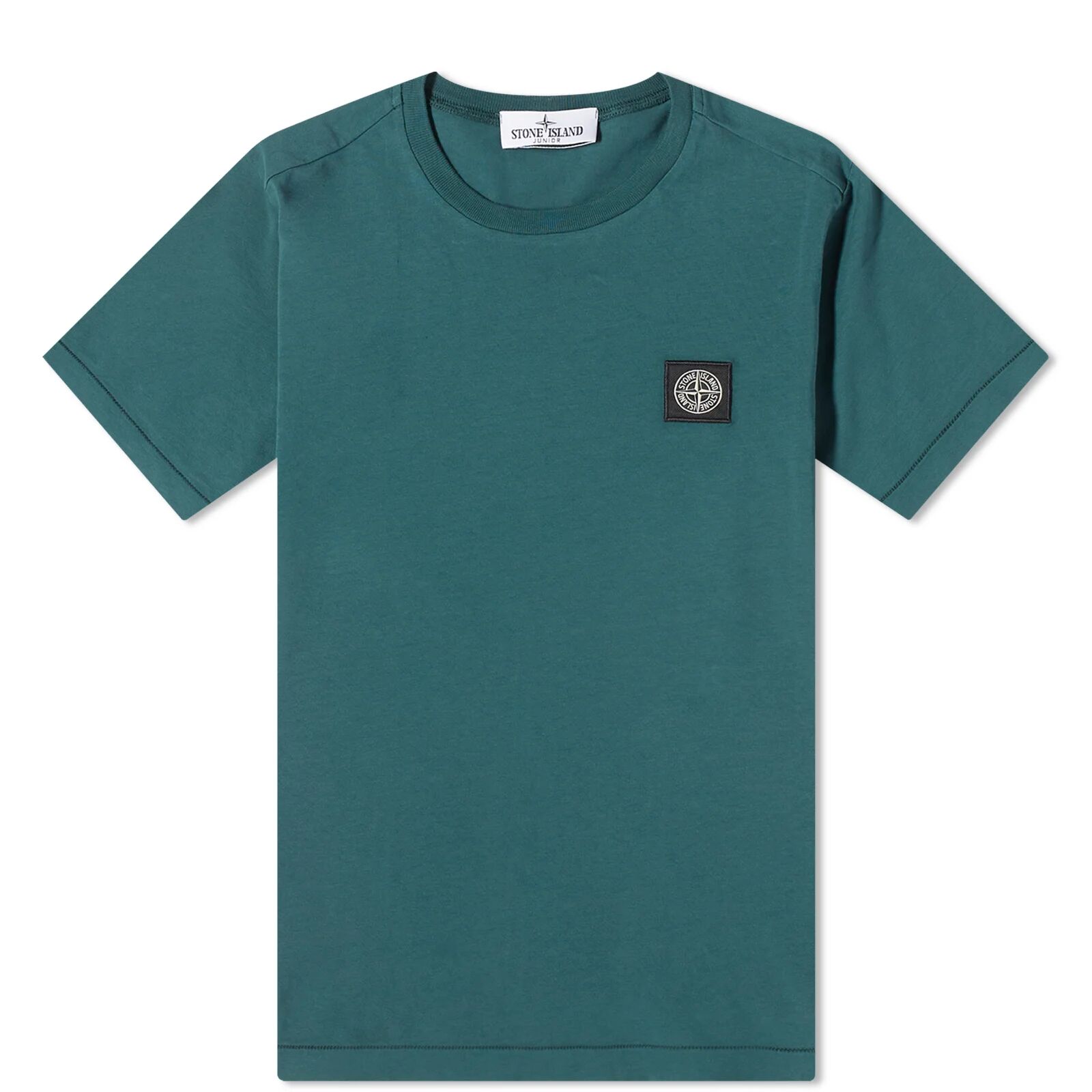 Stone Island Junior Men's Patch Logo T Shirt in Bottle Green, Size 2-3 Years