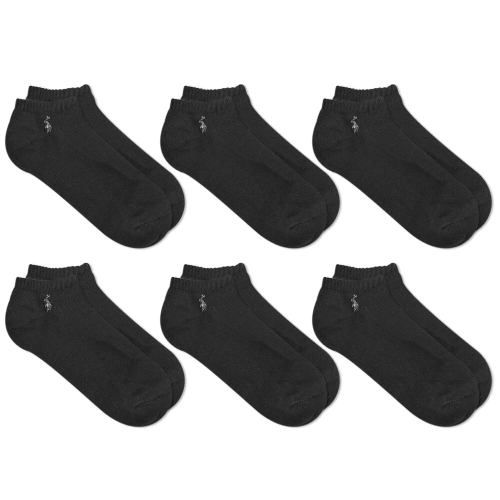 Polo Ralph Lauren Men's Pony Player Ankle Sock - 6 Pack in Black