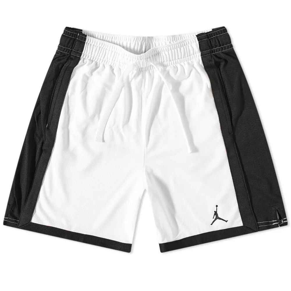 Air Jordan Men's Spirit Mesh Short in White/Black, Size X-Large
