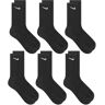 Nike Men's Cotton Cushion Crew Sock - 6 Pack in Black/White, Size Small