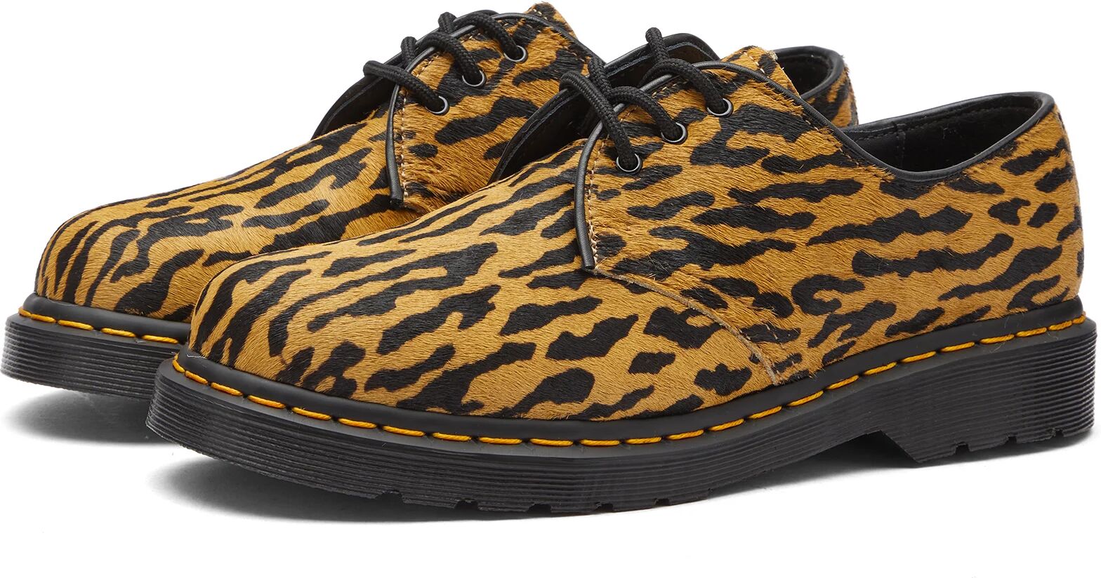 Dr. Martens x Wacko Maria 1461 in Camel/Black Tiger Camo Hair On, Size UK 4