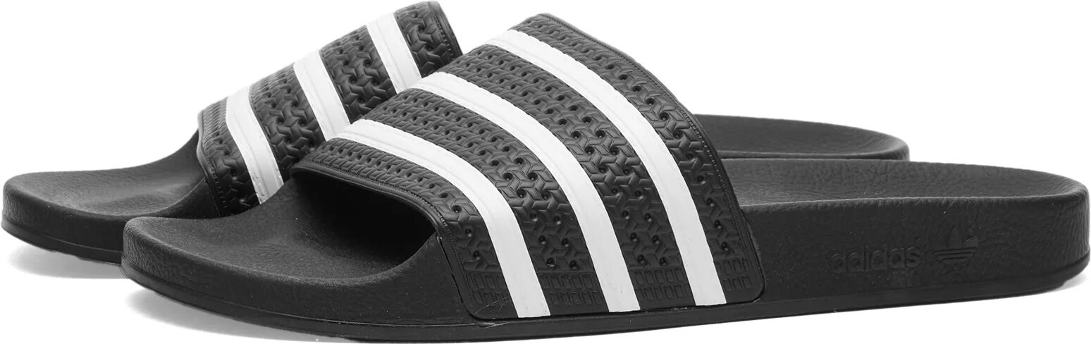 Adidas Men's Adilette in Core Black/White/Core Black, Size UK 8