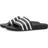 Adidas Men's Adilette in Core Black/White/Core Black, Size UK 6