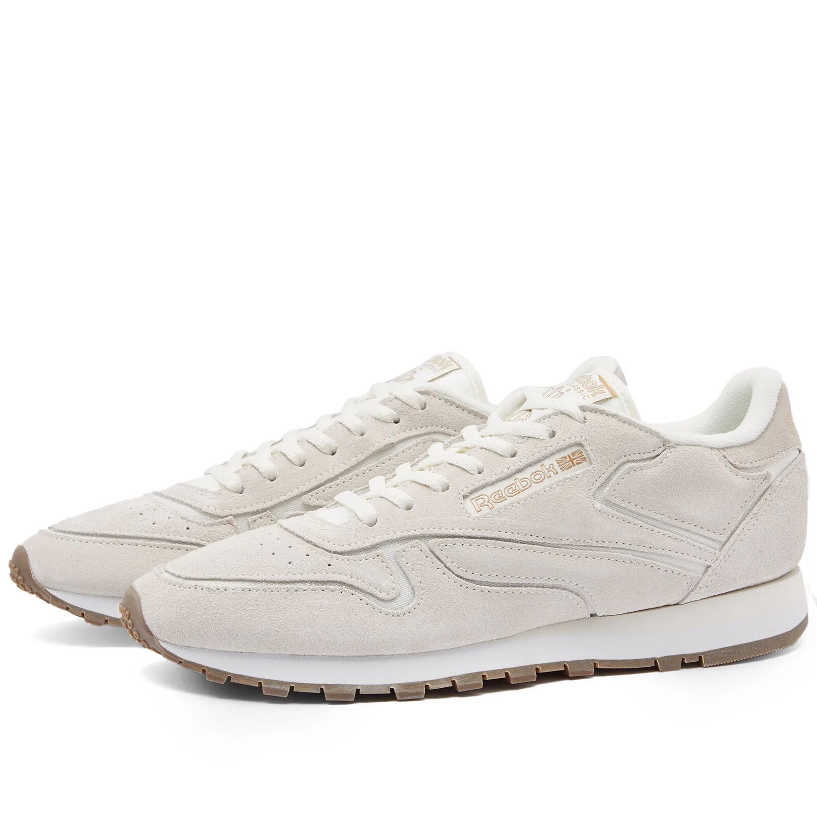 Reebok Women's Classic Leather Sneakers in Chalk/White/Rubber Gum, Size UK 6