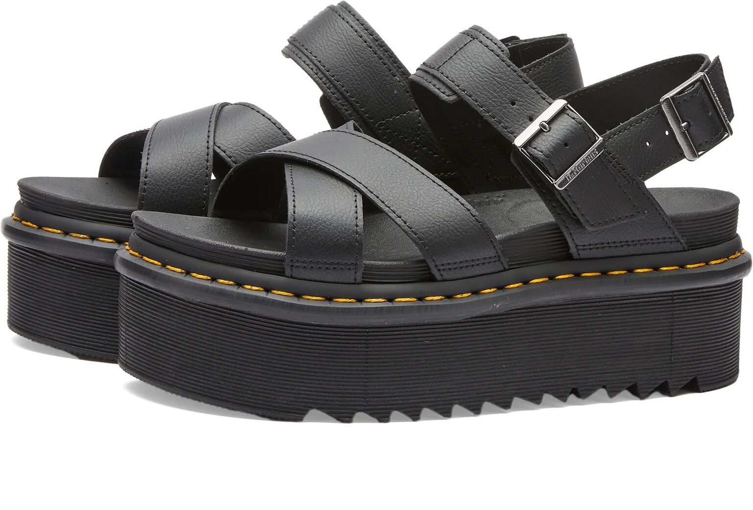 Dr. Martens Women's Voss II Quad Sandals in Black, Size UK 6