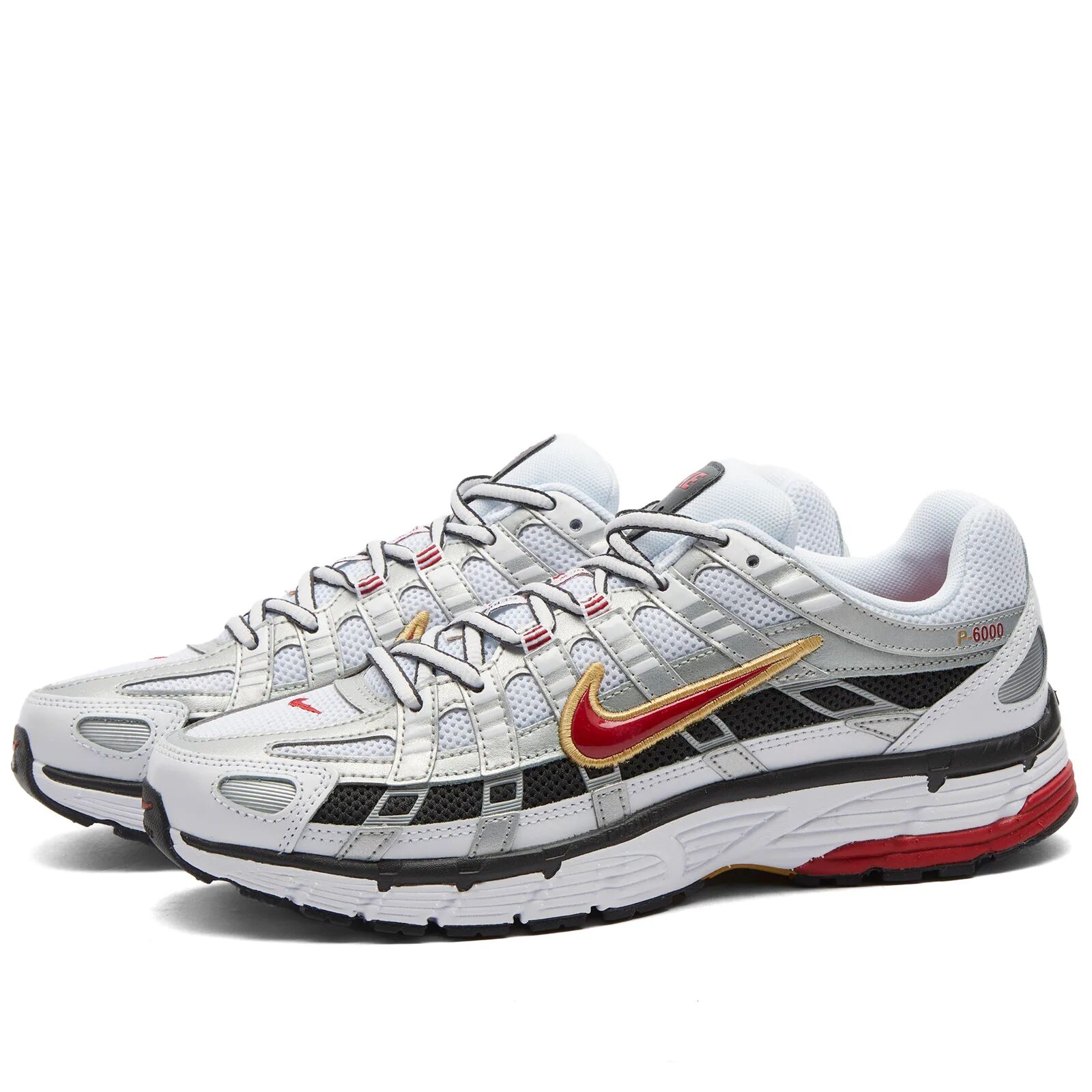 Nike Women's P-6000 W Sneakers in White/Varsity Red, Size UK 6