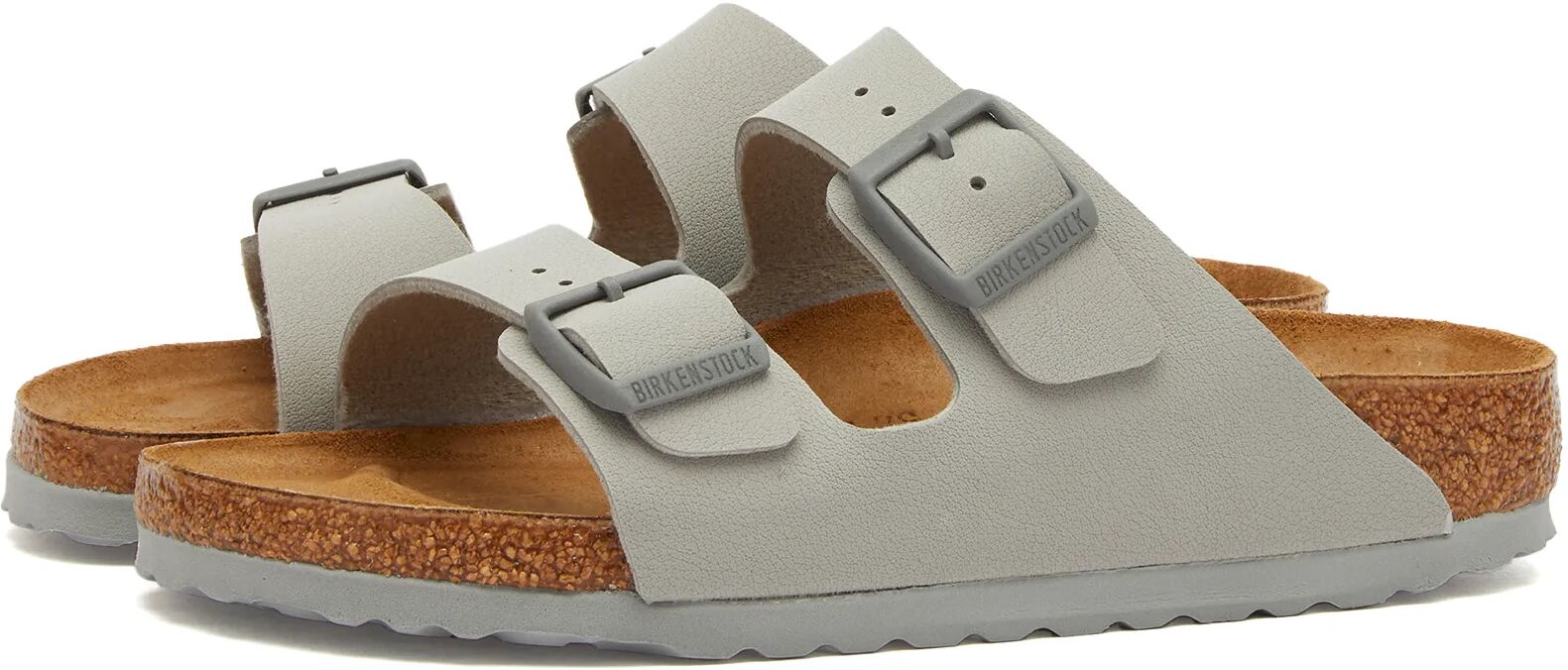 Birkenstock Arizona in Stone Coin Birko-Flor, Size UK 9.5