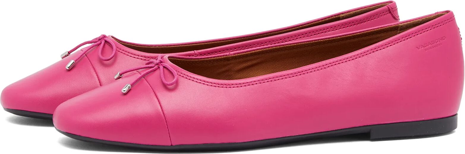 Vagabond Women's Jolin Bow Ballet Pump in Hyper Pink, Size UK 3