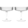 Ferm Living Ripple Champagne Saucer - Set of 2 in Smoked Grey