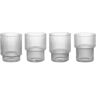 Ferm Living Ripple Glass - Set of 4 in Clear