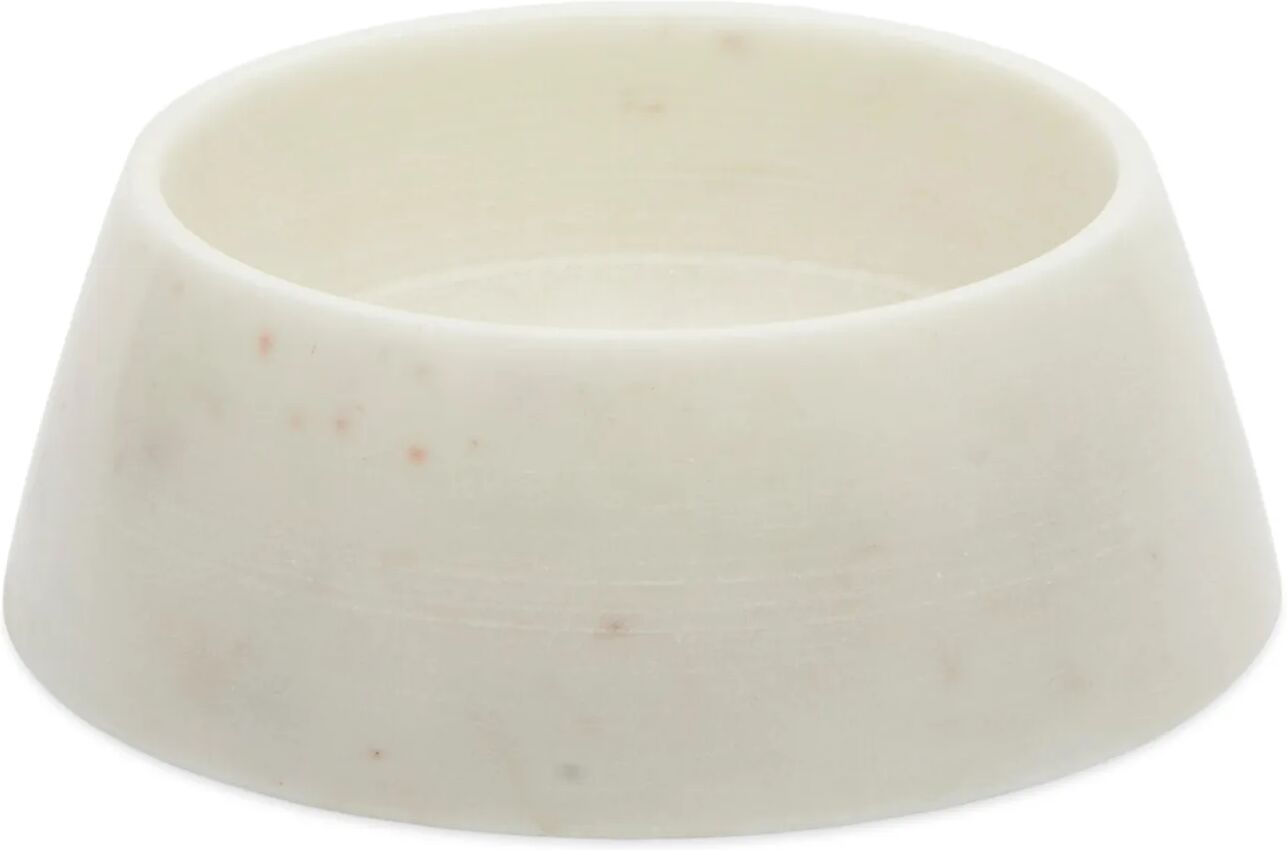 Puebco Marble Pet Bowl in White