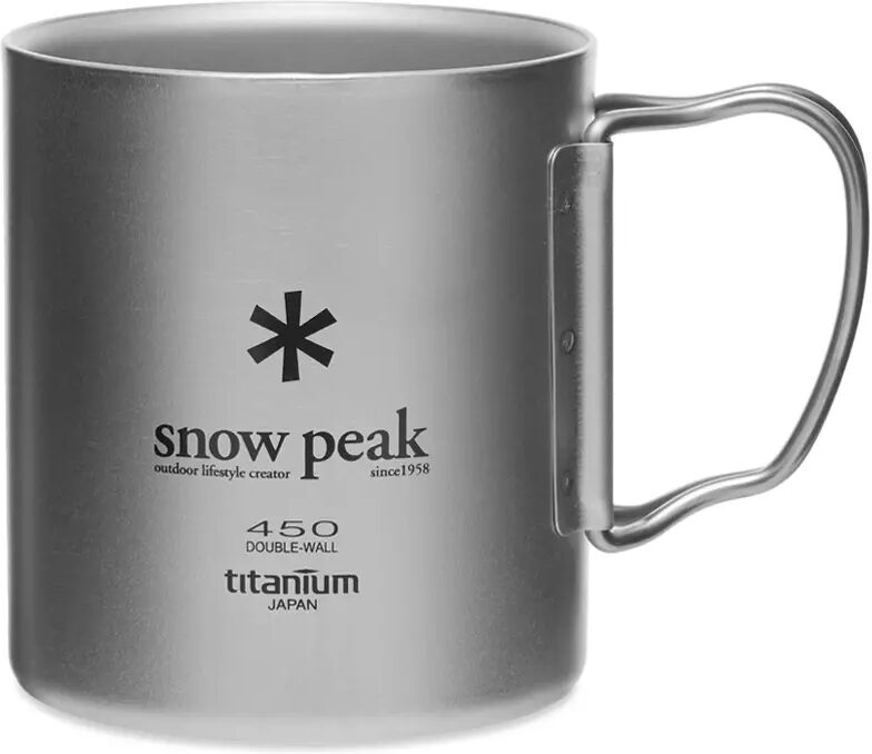 Snow Peak Men's Titanium Double Wall 450ml Cup in Silver