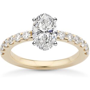 Shane Co. Diana Diamond Pave Engagement Ring, White, Yellow Gold, Approx. 1.5mm (Setting Price) White