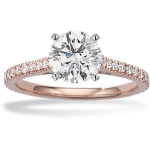 Shane Co. Ella Cathedral Engagement Ring, White, Rose Gold, Approx. 1.5mm (Setting Price) White