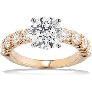 Shane Co. Eve Engagement Ring (1.20 tcw Diamond Accents), White, Yellow Gold, 3.5 mm (Setting Price) White