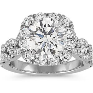 Shane Co. Phoebe Halo Engagement Ring, White Gold, Approx. 5mm (Setting Price) White
