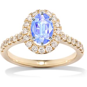 Shane Co. Delia Halo Engagement Ring (Oval), White, Yellow Gold, Approx. 1.5mm (Setting Price) White