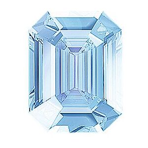 Shane Co. Emerald Cut Natural, Aquamarine Multicolor
