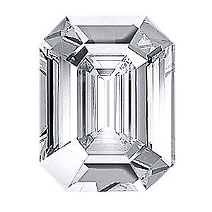Shane Co. Emerald Cut White Natural Sapphire, White Sapphire Multicolor
