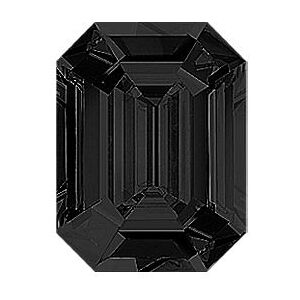 Shane Co. Emerald Cut Natural Sapphire, Black Sapphire Black
