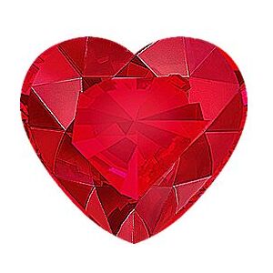 Shane Co. Heart Natural, Ruby Multicolor