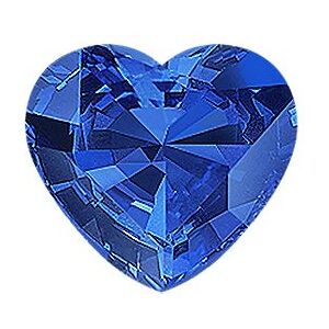 Shane Co. Heart Traditional Natural Sapphire, Blue, Traditional Sapphire Blue