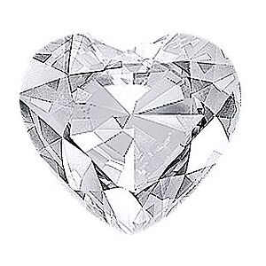 Shane Co. Heart White Natural Sapphire, White Sapphire Multicolor