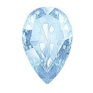 Shane Co. Pear Natural, Aquamarine Multicolor
