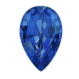 Shane Co. Pear Traditional Natural Sapphire, Blue, Traditional Sapphire Blue