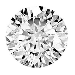 Shane Co. Padma Round Lab-Grown, Diamond ct Multicolor