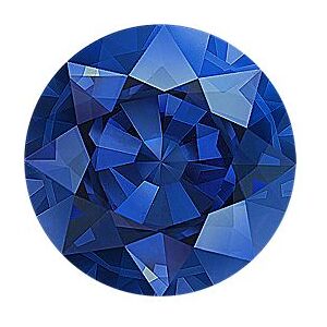Shane Co. Round Traditional Natural Sapphire, Blue, Traditional Sapphire Blue