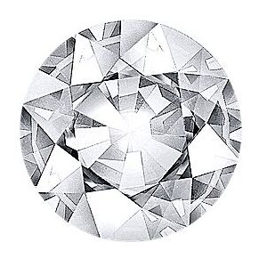 Shane Co. Round White Natural Sapphire, White Sapphire Multicolor