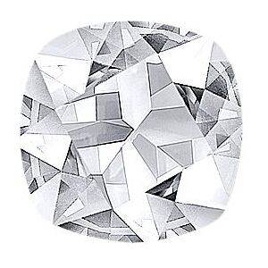 Shane Co. Square Cushion Cut White Natural Sapphire, White Sapphire Multicolor