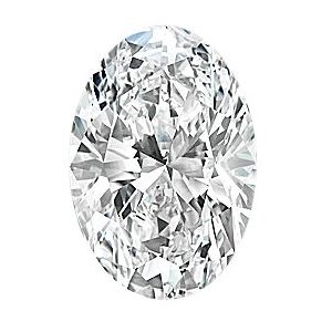 Shane Co. Oval Lab-Grown, Diamond ct Multicolor