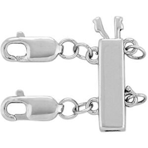 Shane Co. 14K Two-Necklace Layering Clasp, White Gold White Gold