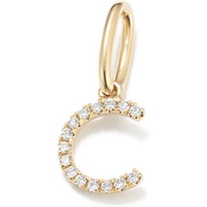 Shane Co. Diamond Pave Letter C Charm, White, Yellow Gold White