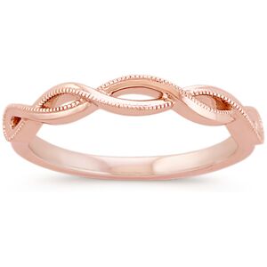 Shane Co. Milgrain Twist 14K Band, Rose Gold, 1.5 mm Rose Gold