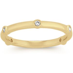 Shane Co. Classic Bezel-Set Diamond Wedding Band, Yellow Gold, Approx. 2mm Yellow Gold