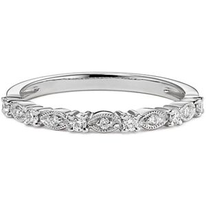 Shane Co. Cecelia Diamond Band, White Gold, Approx. 2mm White
