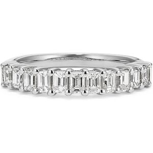 Shane Co. Emerald Cut 0.95 tcw Diamond Band, White Gold, Approx. 2mm White