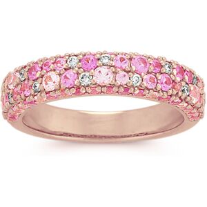 Shane Co. Mosaic Pink Sapphire & Diamond Ring, Pink/White, Rose Gold, Approx. 3.6mm Pink/White